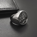 Stainless Steel Leaf Ring Set For Men Wholesale Tree – Gifts for Him — 5