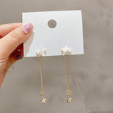 Silver Needle Star Tassel Earrings Long Earrings – Stylish Gifts — 7