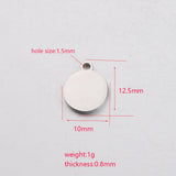Stainless Steel Smooth Small Round Disc Pendant – Jewelry Gift Ideas — 5