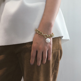 Simple and elegant chain pearl bracelet – Jewelry Gift Ideas — 4