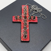 Y2g Heavy Industry Spike Leather Cross Necklace – Jewelry Gift Ideas — 9