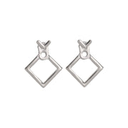 Hollow Diamond Square Stud Earrings – Holiday Gift Ideas — 5