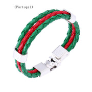 Flag Color Leather Bracelet PU Leather Bracelet – Jewelry Gift Ideas — 4