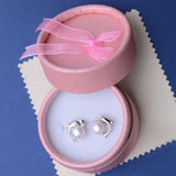 925 Silver Natural Pearl Stud Earrings – Surprise Gifts — 6