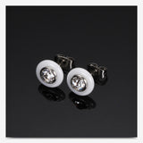 Black and white ceramic stud earrings – Useful Gifts — 6