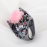 Diamond gecko rose ring – Surprise Gifts — 4