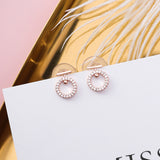 Rose Gold Ring Earrings Female Temperament Goddess Fan – Gifts for Her — 3