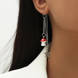 Long Resin Mushroom Star Earrings Geometric Chain – Jewelry Gift Ideas — 3