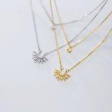 Diamond sun necklace double clavicle chain – Jewelry Gift Ideas — 1