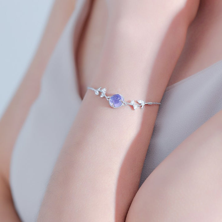 925 Silver Light Luxury Purple Lavender Bracelet – Jewelry Gift Ideas — 1