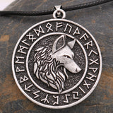 Viking Wolf Head Rune Necklace Metal Men's – Jewelry Gift Ideas — 2