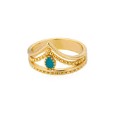Crown Green Double Layer Hollow Ring – Unique Gift Ideas — 14