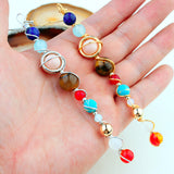 Universe Solar System Natural Stone Earrings – Holiday Gift Ideas — 4