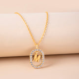 Crystal Letter Necklace Gold Name Initial – Jewelry Gift Ideas — 3