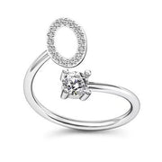 Female Stylish Adjustable Zircon 26 Letters Ring – Gifts for Her — 9