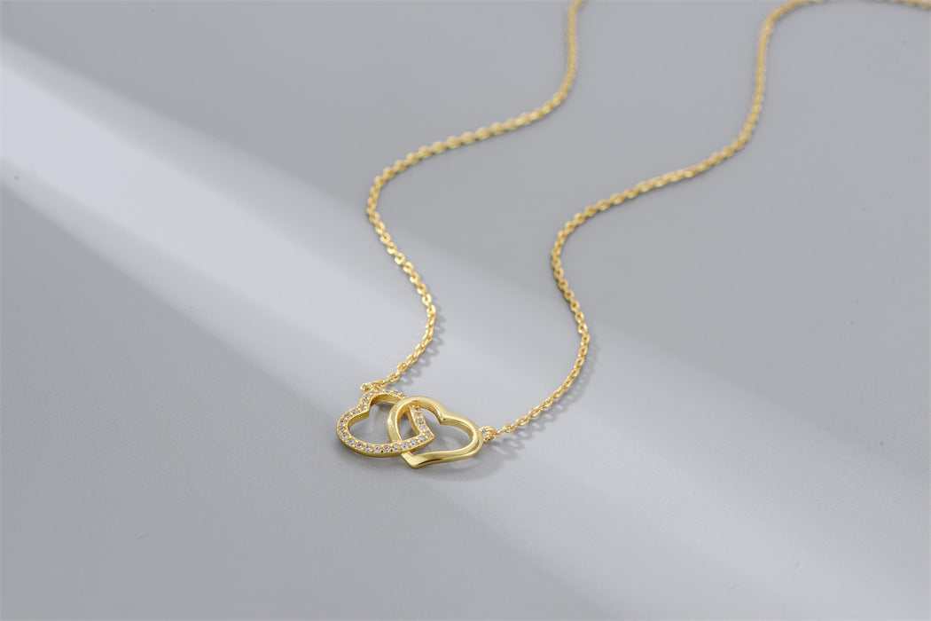 Women's Simple Mobius Double Ring Necklace – Jewelry Gift Ideas — 1