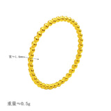 Titanium Steel Plain Circle Gold Bead Ring For Women – Gifts for Her — 4