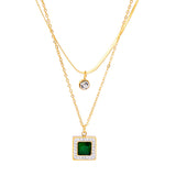 Women's Fashion Double Layer Zirconia Pendant – Jewelry Gift Ideas — 2