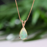 Fashion Platinum Water Drop Blue Copper Necklace – Jewelry Gift Ideas — 2