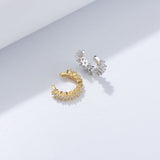 S925 Sterling Silver C-Shaped Zircon Ear Clip – Special Occasion Gifts — 4