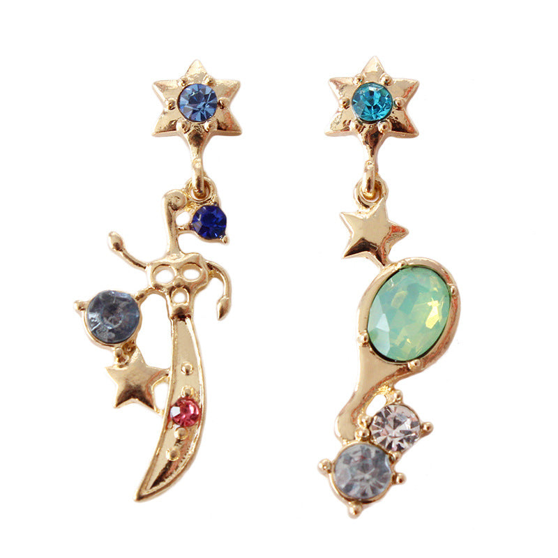 Japanese Sailor Moon Series Sky Sea Green Earrings – Useful Gifts — 1