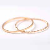 Metal Electroplated Twist Geometric 2-piece Ring Set – Surprise Gifts — 5