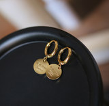 Women's metal disc earrings – Gifts for Her — 2
