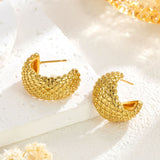 Stainless Steel C- Type Gold Earrings Women's – Gifts for Her — 3