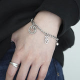 Smiley Rhinestones Victory Gesture Bracelet – Jewelry Gift Ideas — 3