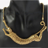 Bronze Leopard Punk Short Clavicle Necklace – Jewelry Gift Ideas — 5