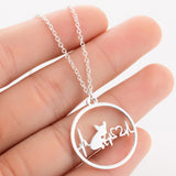 Round Animal Heartbeat Necklace – Jewelry Gift Ideas — 18
