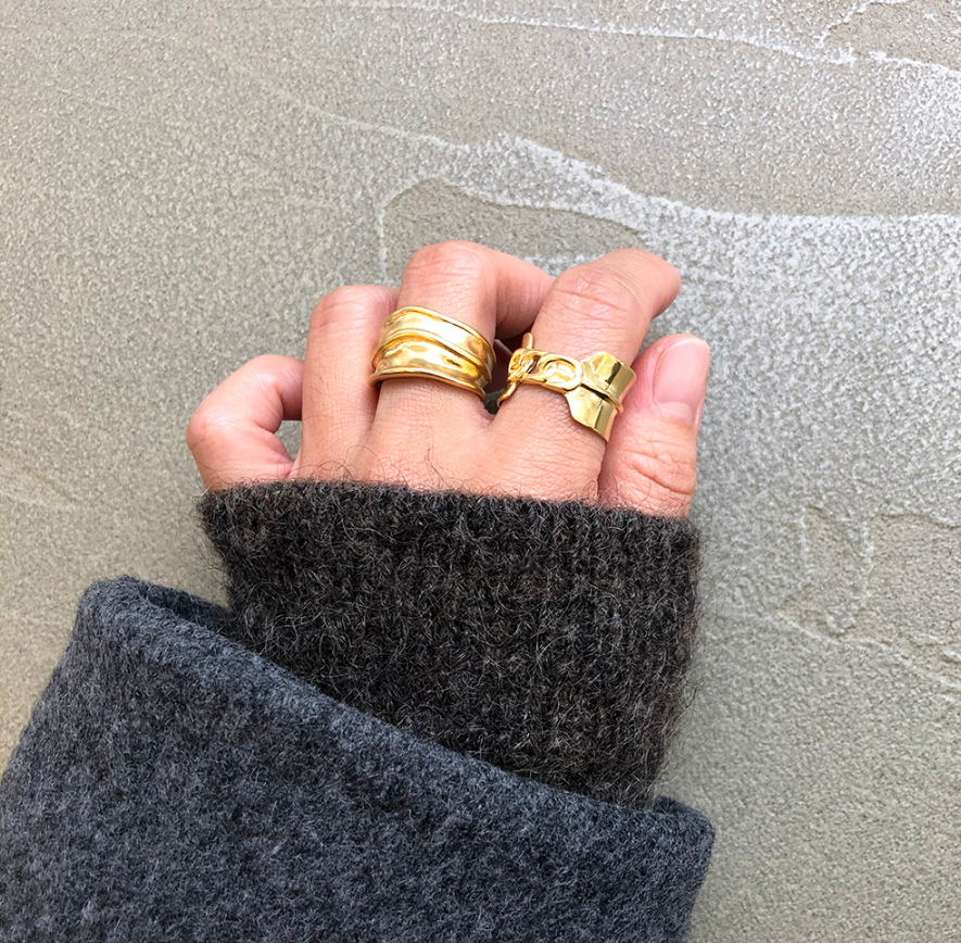 Geometric minimalist irregular ring design sense – Gifts for Her — 1