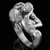 Golden Men And Women Love Art Ring Ring New – Gifts for Her — 5