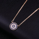 Bronze Inlaid Zircon Round Necklace – Jewelry Gift Ideas — 2