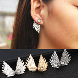 Angel Wings Stud Earrings with Diamonds – Thoughtful Gifts — 1