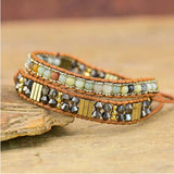 Colored Turquoise Woven Three-layer Bracelet – Jewelry Gift Ideas — 2
