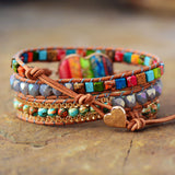 Natural imperial stone hand-woven bracelet – Jewelry Gift Ideas — 5