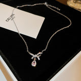 Love Zircon Bowknot Water Necklace – Jewelry Gift Ideas — 2