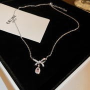 Love Zircon Bowknot Water Necklace – Jewelry Gift Ideas — 2