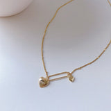 Love Pin Pendant Necklace Women's Short Style – Jewelry Gift Ideas — 3