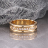 Simple Golden Sliver Rhinestones Ring Copper – Jewelry Gift Ideas — 8
