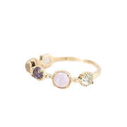S925 Silver Topaz Moon Elongated Energy Stone Ring – Gifts for Her — 5