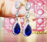 Sapphire crystal diamond earrings – Everyday Gifts — 3