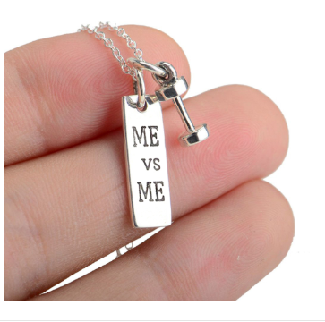 925 sterling silver ME vs ME dumbbell necklace – Jewelry Gift Ideas — 2