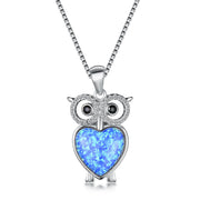 Platinum Opal Owl Necklace Exquisite and Cute – Jewelry Gift Ideas — 1