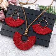 Fringed Necklace Earring Set – Jewelry Gift Ideas — 10