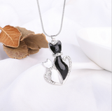 Black and White Cat Pendant Necklace – Jewelry Gift Ideas — 3