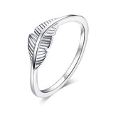 Sterling Silver Ring women's fashion feather – Stylish Gifts — 1