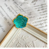 Hand Burning Carved Rose Glass Ring – Meaningful Gifts — 5