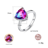 S925 Sterling Silver Ring Rainbow Stone Jewelry – Jewelry Gift Ideas — 6